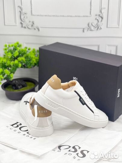 Кроссовки Boss кожа