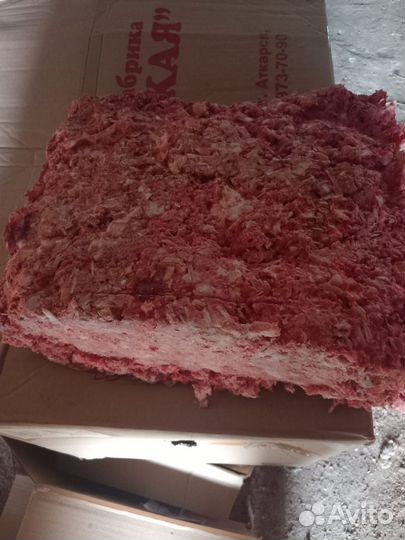 Фарш куриный и говяжий с мелкими костями