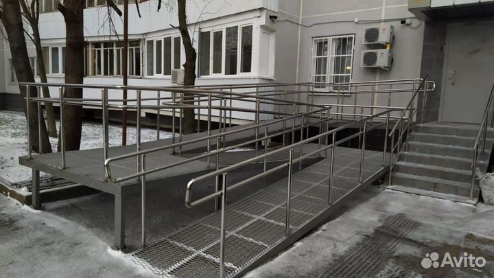 Перила, пандус для магазина, входной группы