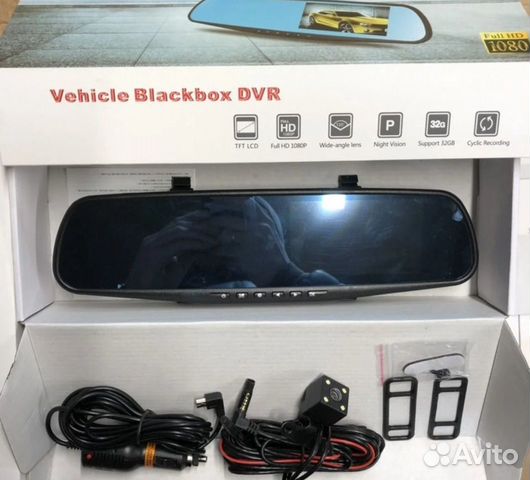 Зеркало видеорегистратор с камерой заднего вида (з