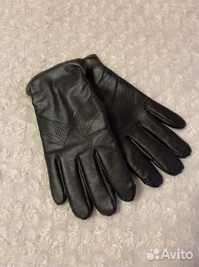 Мужские кожаные перчатки демисезонные