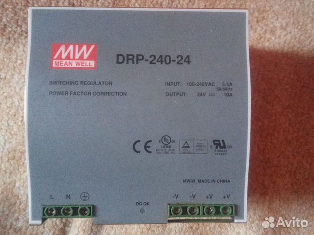 Б�лок питания Mean well DRP-240-24 24v 10A