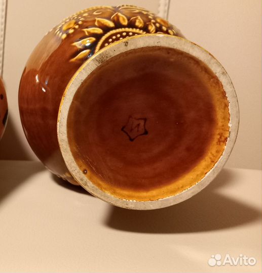 Чайник доливочный, вазочка керамика СССР