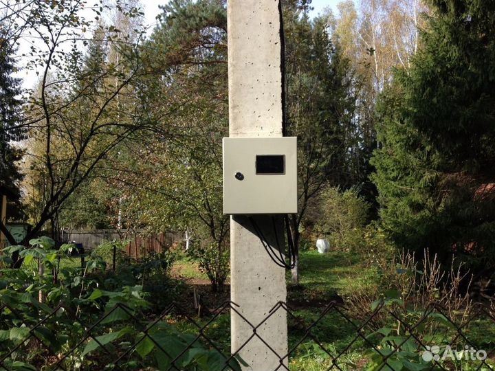 Установка столба опоры лэп подключение 220в 380в