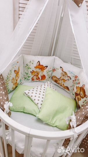 Бортики, комплект в детскую кроватку