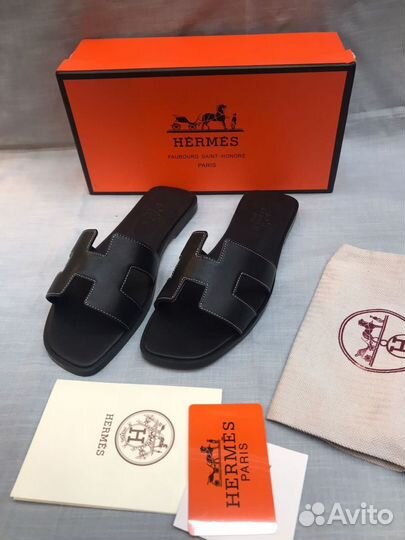 Шлепки женские hermes