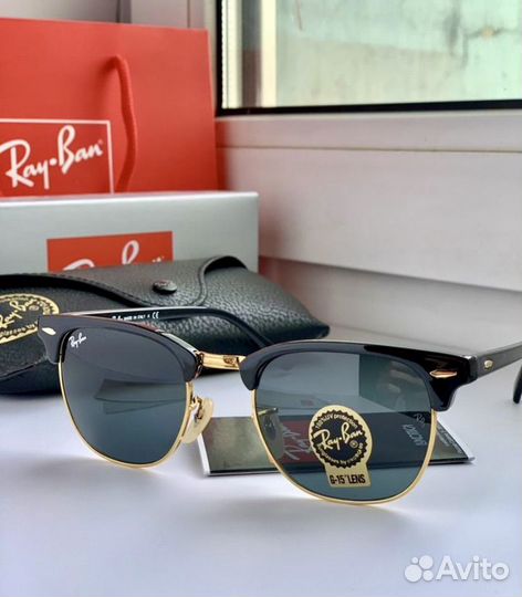 Очки ray ban clubmaster глянцевые