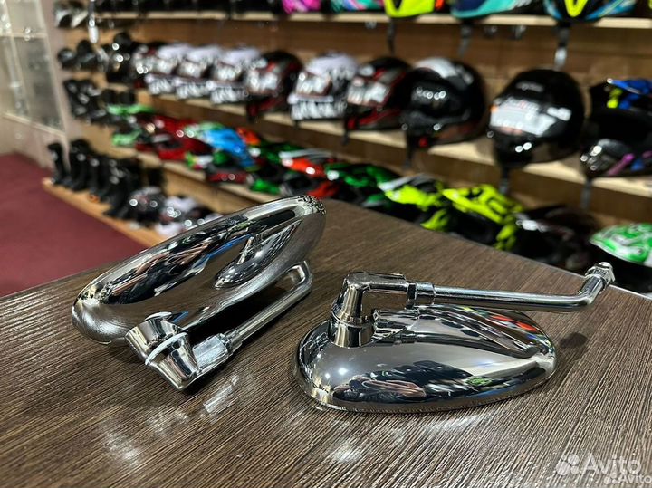 Зеркала хром 10mm (2шт) мото зеркала