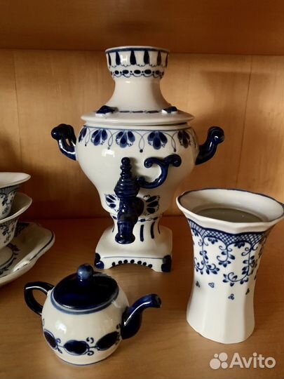 Фарфоровая посуда гжель