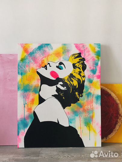 Картина поп-арт портрет Мадонна