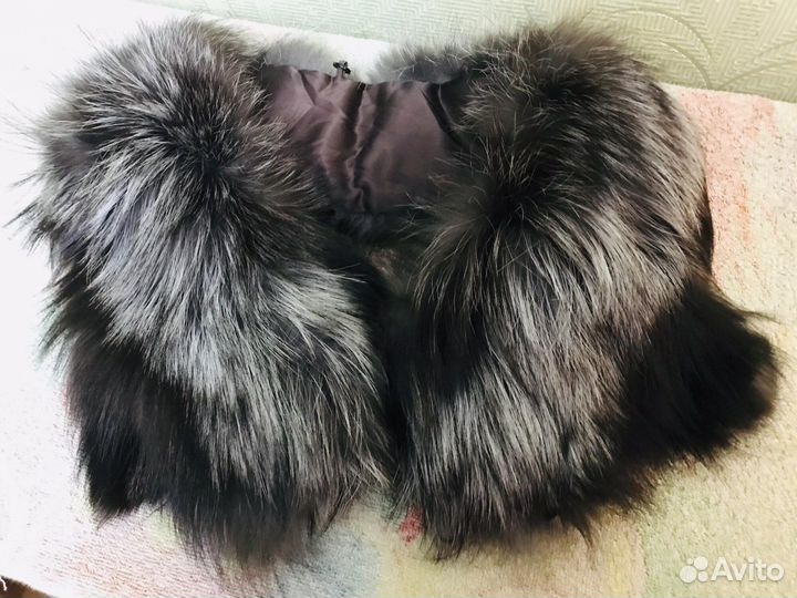 Воротник чернобурка новый