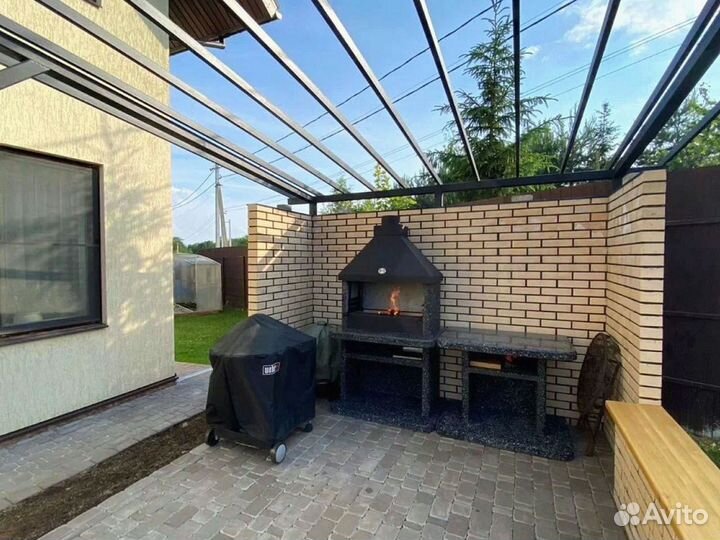 Модульные печи барбекю, печь под казан