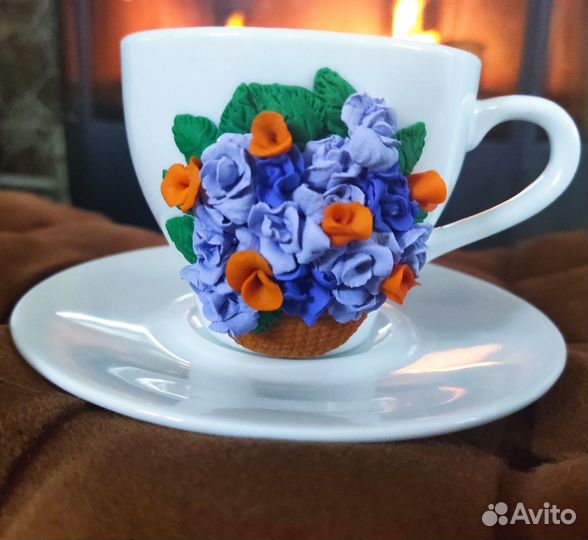 Кофейная пара 150 мл с фиалковым букетом