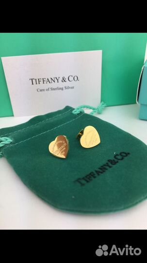 Серьги TiffanyCo heart tag