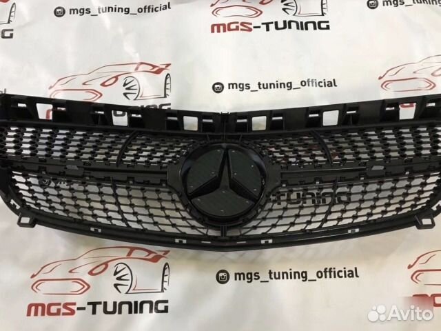 Решетка Mercedes A-class w176 Diamond silver