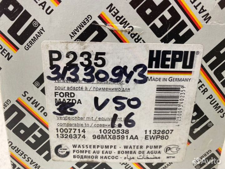 Насос водяной Volvo S60 2010-2018