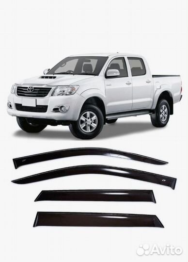 Дефлекторы Toyota Hilux 2005-2014 Double Cab