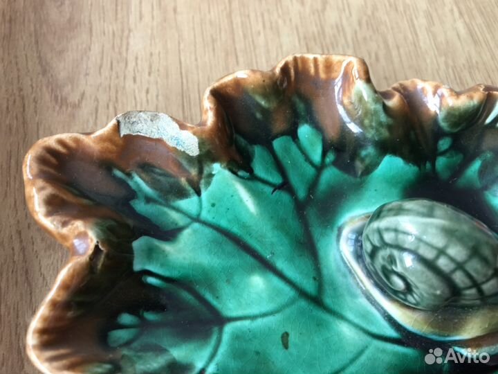 Пепельница «Улитка на листе кувшинки»