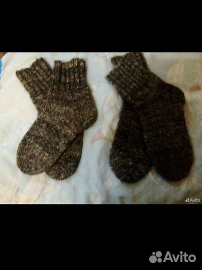 Носки шерстяные вязаные