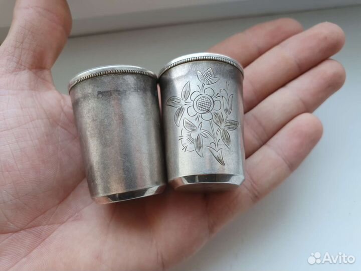 Стопки серебро 875 проба