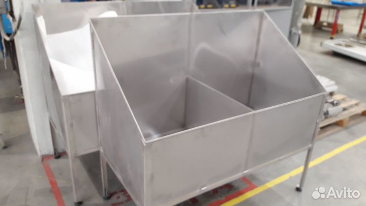 Ванна моечная двухсекционная из нержавейки