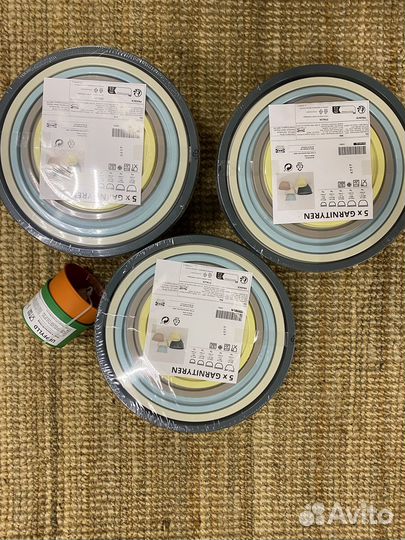 Миска с крышкой 5шт Икея Гарнитурен.Сборн.посылки