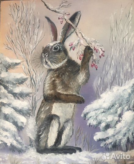 Картина маслом, холст на картоне