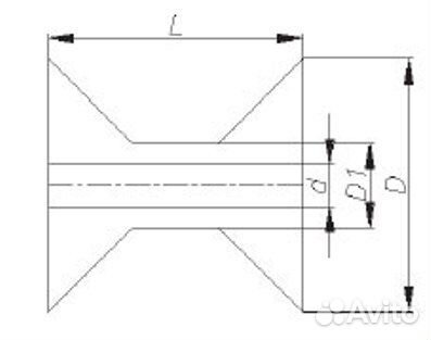 Ролик носовой прицепа L74, D73/50/14,5 мм PVC жёлт