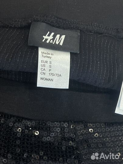 Легигсы с пайетками черные H&M и другие