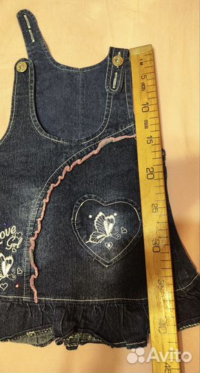 Джинсовый сарафан для девочки 92