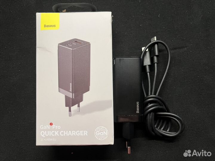 Блок питания Baseus GaN2Pro 65W, Черный