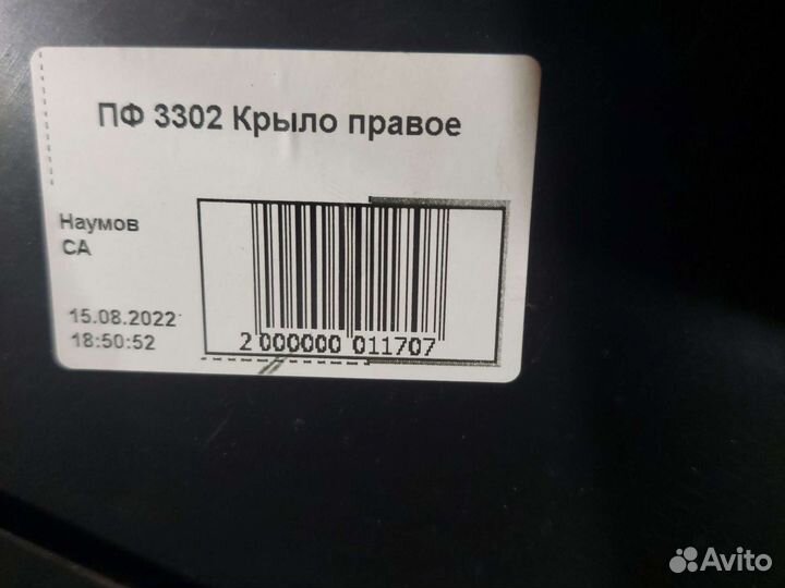Крыло на газель бизнес