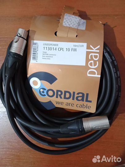 Кабель Cordial CPL 10 FM Speaker Cable 10 m
