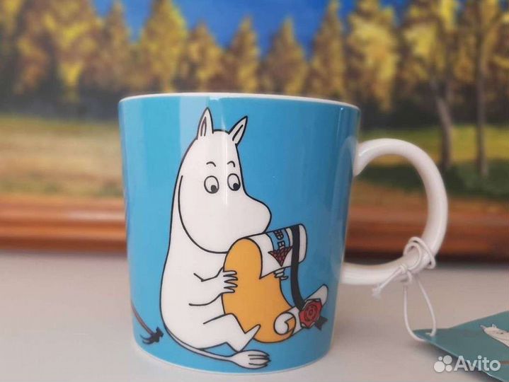 Муми-кружка Arabia moomin, бирюзовый муми-тролль