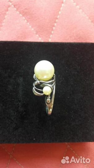 Гарнитур серебро, жемчуг винтаж