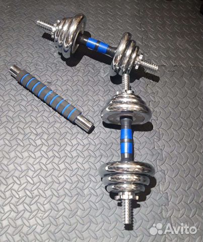 Наборы 2 в 1. Гантели разборные + штанга 16 и 21кг