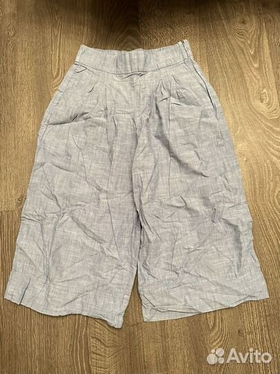 Кюлоты голубые хлопковые