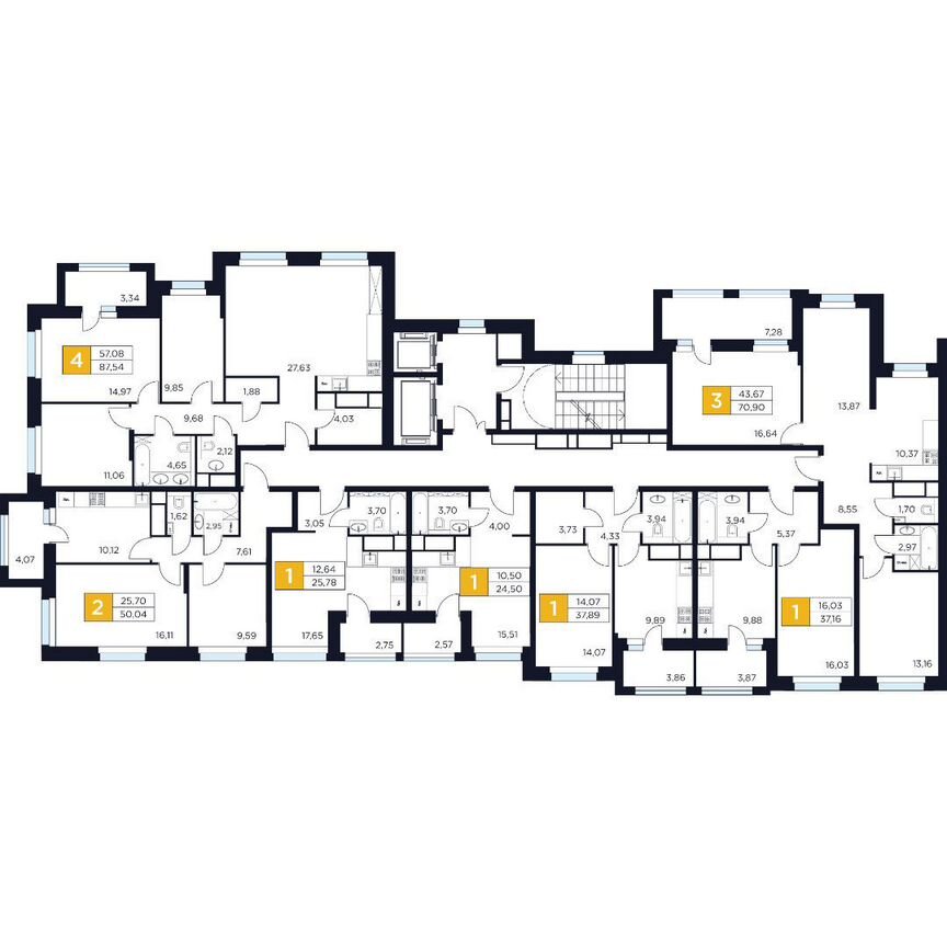 4-к. квартира, 87,5 м², 5/12 эт.