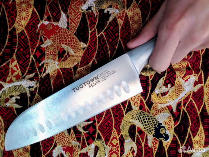 Кухонный нож Сантоку Tuotown Agnes