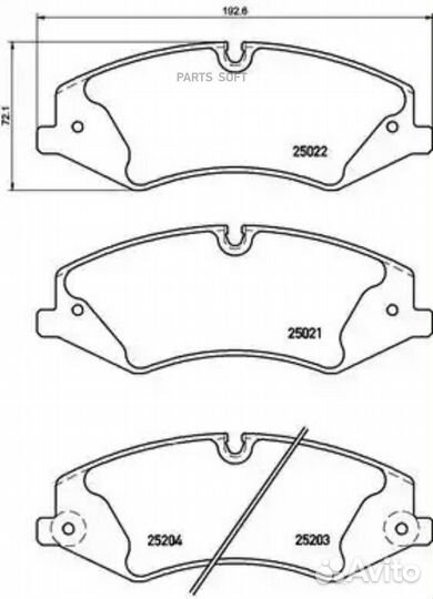 Brembo P44022 Колодки тормозные дисковые передн. l