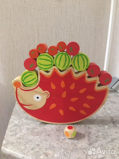 Ежик балансир деревянный