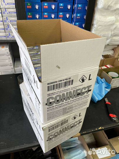 Перчатки нитрил размер Л