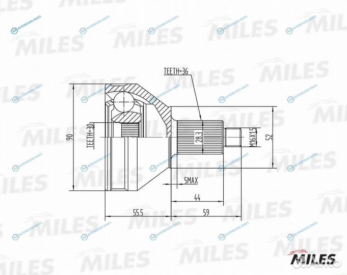 GA20020 шрус VW polo sedan RUS 11-skoda rapidfabia