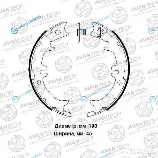 AVS0124 Колодки стояночного тормоза avantech