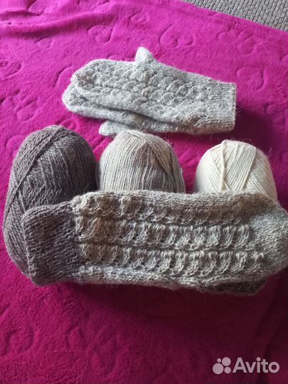 Рукавицы Два пальца 100 шерсть