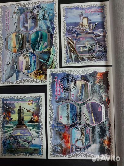 Комплект марок, блоков Морской флот к.125