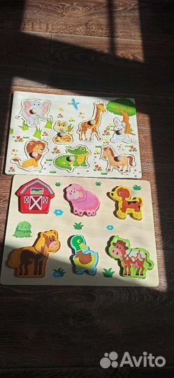 Развивающие игрушки. Шнуровка-ферма, рамка вкладыш