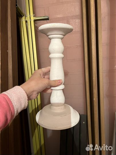 Подсвечник дерево 28 см IKEA