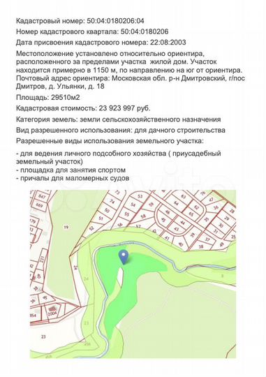 Участок 2,95 га (СНТ, ДНП)