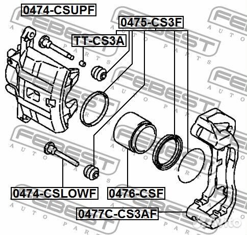 Поршень суппорта тормозного переднего